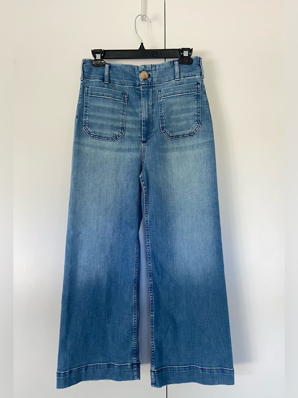 Anthropologie MAEVE The Colette High Rise Wide Leg Cropped Jeans 29 Stretch EUC